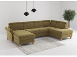 Wohnlandschaft OTTO HOME "Glendale, U-Form", braun (olive), B:321cm H:84cm T:193cm, 100% Polyester, Sofas, Wohnlandschaft, inkl. Kopfteilverstellung, wahlweise mit Vorziehsitz und Bettkasten