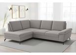 Ecksofa SIT & MORE "Chelsea L-Form, B: 264 cm, mit Armteil-& Sitztiefenverstellung", grau, B:249cm H:89cm T:190cm, 100% Polyester, Sofas, Ecksofa, optional Schlaffunktion und Bettkasten