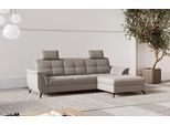 Ecksofa SIT & MORE "Zora", grau (taupe), B:262cm H:92cm T:164cm, 95% Polyester 5% Polyamid, Sofas, Ecksofa, wahlweise mit Schlaffunktion und Bettkasten