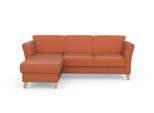 Ecksofa SIT & MORE "Visby L-Form", orange (terra), B:248cm H:87cm T:162cm, Sofas, Ecksofa, Wahlweise mit Schlaffunktion und Bettkasten, frei im Raum stellbar