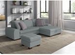 Ecksofa SIT & MORE "Luxor L-Form", blau (aqua), B:275cm H:82cm T:173cm, Luxus-Microfaser ALTARA NUBUCK (100% Polyester);Soft clean (98% Polyester, 2% Polyamid);Struktur fein (100% Polyester), Sofas, Ecksofa, wahlweise mit Schlaffunktion, Bettkasten und Kopfteilverstellung