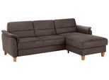 Ecksofa HOME AFFAIRE "Palmera L-Form, B: 244 cm - OTTO. Verlässliche Qualität.", braun (nuß), B:244cm H:89cm T:163cm, 100% Polyester;Struktur (100% Polyester);Luxus-Microfaser in Lederoptik (100% Polyester), Sofas, Ecksofa, optional Schlaffunktion & Bettkasten, Federkern