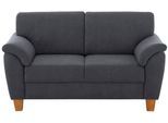 2-Sitzer OTTO HOME "Texel", grau (anthrazit), B:156cm H:87cm T:88cm, Struktur ( 100% Polyester);Struktur fein ( 100% Polyester);Luxus-Microfaser ALTARA NUBUCK (100% Polyester), Sofas, 2-Sitzer, mit Federkern und Kontrastnaht, Füße Buche eichefarben