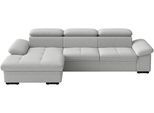 Ecksofa SIT & MORE "Viola, L-Form, B: 260 cm", grau (silber), B:260cm H:73cm T:174cm, 100% Polyester, Sofas, Ecksofa, optional Schlaffunktion,inkl Armteil- & Kopfteilverstellung