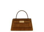 Tory Burch Braune Rindsleder-Handtasche