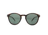 Polaroid ronde unisex mat Havana groen gepolariseerde zonnebril