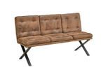 Livetastic Sitzbank, Braun, Metall, Textil, 3-Sitzer, 160x90x41 cm, Esszimmer, Bänke, Sitzbänke