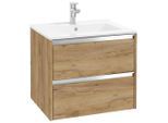 P & B Waschtischkombi, Eiche, Metall, 2 Schublade(n) Schubladen, 60 cm, hängend, Badezimmer, Waschbecken & Armaturen, Waschtische