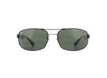 Rayban Zonnebril 3445 Zwart Groen Gepolariseerd 002/58 64 Mm
