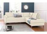 Ecksofa SIT & MORE "Texel L-Form", beige (creme), B:250cm H:87cm T:201cm, Kunstleder SOFTLUX;Luxus-Microfaser (100% Polyester), Sofas, Ecksofa, mit Federkern, wahlweise mit Schlaffunktion und Bettkasten