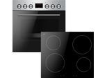 AMICA Induktions Herd-Set "EHI 935 333 E", Energieeffizienz: A, schwarz (edelstahl), Herdsets, Alles im Griff: Timer, klare Sicht, schnell sauber, Induktions Herd-Set
