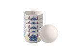 Kinderschale VILLEROY & BOCH "Müslischalen Disney Stitch 440 ml 6er Set bunt", bunt, B:12,3cm H:7cm L:12,3cm T:12,3cm Ø:12,3cm, Schüsseln, Kinderschale, Spülmaschinenfest, Mikrowellensicher