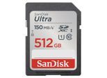 SANDISK Speicherkarte "SDXC Ultra 512GB (Class 10/UHS-I/150MB/s)", grau, 512 GB, Speicherkarten, Speicherkarte