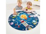 Puzzle HAPE "Sonnensystem", bunt, Puzzles, KinderB:58cm H:58cm Ø:58cm, Holz, Kunststoff, Pappe, Motiv, Puzzle, mit Licht, B:58cm H:58cm Ø:58cm