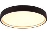 TRIO LEUCHTEN LED Deckenleuchte "DOHA, Deckenlampe 29W 3260 Lumen Lichtfarbe einstellbar 2300-4000K", schwarz-weiß (schwarz matt weiß), 1, Ø 45cm H: 5,5cm, 1 Stk., Leuchten, indirektes Licht getrennt schaltbar als Wandlampe und Deckenlampe mögl, LED Deckenleuchte