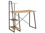 Mid.you Schreibtisch, Schwarz, Eiche, Metall, Holzwerkstoff, rechteckig, Flachrohr, 102x117x50 cm, Bsci, Arbeitszimmer, Schreibtische, Bürotische