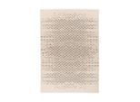 Kayoom , Braun, Creme , Textil , Retro , rechteckig , 120x170 cm , pflegeleicht ,