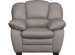 Sessel COTTA "Casino", grau (hellgrau), B:109cm H:88cm T:92cm, 100% Echtleder, Sessel, Sessel, Polstergarnitur, auch als Set erhältlich