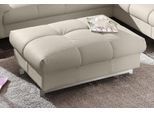 Hocker COTTA "Chef", grau, B:100cm H:46cm T:64cm, 100% Echtleder;Softlux-Kunstleder;NaturLeder (echtes Rindsleder);Luxus-Microfaser (100% Polyester), Hocker, Hocker, Hocker mit eleganter Steppung, Bodenfreiheit 12,5 cm