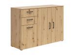 Kommode , Eiche Artisan , Kunststoff , 5 Fächer , 2 Schublade(n) Schubladen , 120x83x40 cm , FSC MIX , Typenauswahl, Beimöbel erhältlich, stehend , Kleinmöbel, Kommoden, Kommoden