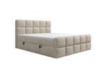 Boxxx Boxbett , Taupe , Kunststoff , Camouflage , H3 , 180x200 cm , gepolstertes Kopfteil, Stoffauswahl, Topper durchgehend, In verschiedenen Grössen erhältlich, Box mit integrierter Matratze , Schlafzimmer, Bett, Doppelbetten