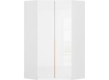 Kleiderschrank OTTO HOME "Mehrzweckschrank Aktenschrank Möbel Mietswohnung Garderobe AGORDO", weiß (alpinweiß, hochglanz weiß), Schränke, Kinder, B/H/T: 117cm x 229cm x 117cm, Holzwerkstoff, Kleiderschrank, voll ausgestattet für kleine Räume geeignet MADE IN GERMANY, B:117cm H:229cm T:117cm