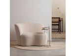 Livetastic , Creme , Textil , 112x73x80 cm , Armteil links ,