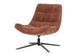 Livetastic , Braun , Metall, Textil , 74x84x86 cm , Sitzfläche 360° drehbar ,