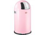 Wesco Abfallsammler Pushboy Junior, Pink, Edelstahl, Metall, 22 L, 63 cm, Küchen, Küchenausstattung, Mülleimer