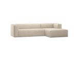 Livetastic , Beige , Textil , Ottomane rechts, L-Form , 305x175 cm , Armteil links, Armteil rechts ,