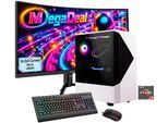 GAMEMAX Gaming-PC-Komplettsystem "MegaDeal Horizon 2840 AMD Ryzen 7 9700X 32GB DDR5 1TB SSD RTX 5070", Energieeffizienz: F, weiß (weiß, schwarz), Microsoft Windows 11 Home (64 Bit), 32 GB RAM 1.000 GB SSD, Computer_Komplettsysteme, Windows 11, DDR5 RAM + MSI MAG 342CQR E2 Curved Monitor 86cm (34"), Gaming-PC-Komplettsystem