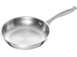 Bratpfanne HENCKELS BY ZWILLING "Glace", silber (silberfarben), B:25,4cm H:8cm L:47cm Ø:24cm, Pfannen, Bratpfanne, Hochwertiger Edelstahl, Ideal für scharfes Anbraten, Induktion