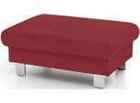 Hocker COTTA "Komaris, B: 100 cm", rot, B:100cm H:45cm T:65cm, Microfaser PRIMABELLE (100% Polyester);Kunstleder SOFTLUX;Feinstruktur (100% Polyester);Kunstleder SOFTLUX/Struktur (100% Polyester);NaturLEDER, Hocker, Hocker, individuell zu kombinieren