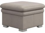 Hocker COTTA "Leandra", grau, Hocker, B/H/T: 65cm x 46cm x 65cm, Leder PAMPAS, NaturLEDER: Bitte beachten Sie, dass Lederbezüge mehr Nähte aufweisen als Stoffbezüge.;Kunstleder Softlux;NaturLEDER (echtes Rindsleder) im Sitz. Korpus in passendem Kunstleder Softlux bezogen;Luxus-Microfaser (100% Polyester), Hocker, Polstergarnitur, auch als Set erhältlich, B:65cm H:46cm T:65cm