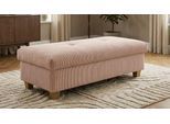 Hocker OTTO HOME "Eggery 131 cm, mit großem Staufach & bequem gepolstert", rosa (rosé), B:131cm H:42cm T:61cm, 90% Polyester, 10% Nylon, Hocker, Hocker, Polsterhocker Egedal mit Staufach, passend zum Sofa