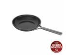Bratpfanne ZWILLING "Milano", schwarz, B:25,3cm H:7,4cm L:47,8cm Ø:24cm, Pfannen, Bratpfanne, Keramik-Antihaftbeschichtung, Induktion, Made in Italy