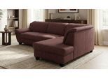 Ecksofa OTTO HOME "Silkeborg 254 x 186 cm, formschönes Sofa mit dunklen Füßen", indirot, B:254cm H:80cm T:186cm, 100% Polyester, Sofas, Ecksofa, aus haustierfreundlichem Pet Friendly Bezug