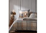Bettwäsche APELT "John", beige (beige, natu), B/L: 135cm x 200cm, 1 Stk., 1 Stk., Satin (Bio-Baumwolle), B/L: 80cm x 80cm, 2, Satin (Bio-Baumwolle), Bezug: 100% Baumwolle, Bettwäsche, Bettwäsche, Bettwäsche-Set mit Reißverschluss, Baumwoll-Satin, Digitaldruck