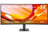 LG Curved-LED-Monitor "34U640B", Energieeffizienz: F, schwarz, B:80,91cm H:35,9cm T:9,15cm, Monitore, Curved-LED-Monitor