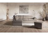 Ecksofa COTTA "Leandra L-Form", grau, Sofas, B/H/T: 250cm x 88cm x 90cm, Leder PAMPAS, Ottomane links,mit Bettfunktion,mit Bettkasten, NaturLEDER: Bitte beachten Sie, dass Lederbezüge mehr Nähte aufweisen als Stoffbezüge.;Kunstleder Softlux;NaturLEDER (echtes Rindsleder) in Sitz und Rücken.;Luxus-Microfaser (100% Polyester), Ecksofa, wahlweise mit Schlaffunktion & Bettkasten, B:250cm H:88cm T:90cm