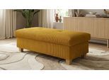 Hocker OTTO HOME "Egedal", gold, B:131cm H:42cm T:61cm, 90% Polyester, 10% Nylon, Hocker, Hocker, Polsterhocker Egedal mit Staufach, passend zum Sofa