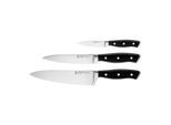 Messer-Set HENCKELS BY ZWILLING "Accent", silber (schwarz), Spezialklingenstahl, Kochmesser-Sets, Messer-Set, Rostfreier Klingenstahl, Ergonomische Griffe