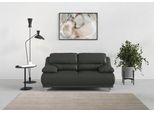2-Sitzer COTTA "Maranello", grau (fango), Sofas, Kinder, B/H/T: 180cm x 86cm x 93cm, Leder PAMPAS, 100% Echtleder, 2-Sitzer, B:180cm H:86cm T:93cm