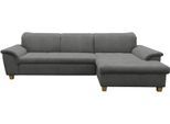 Ecksofa OTTO HOME "Eggery 279 x 162 cm, auch mit Schlaffunktion & Bettkasten, Holzfüße", grau (dunkelgrau), B:279cm H:81cm T:162cm, 90% Polyester, 10% Nylon, Sofas, Ecksofa, L-Form, aus haustierfreundlichem Pet Friendly Cord