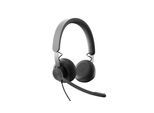 LOGITECH Kopfhörer "Zone", grau (schwarz), H:8cm T:23,5cm, Kopfhörer, Kopfhörer