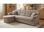 Ecksofa OTTO HOME "Langeland 232 x 146 cm, auch mit Schlaffunktion, mit Federkern, L-Form", elephant, B:232cm H:83cm T:146cm, 100% Polyester, Sofas, Ecksofa, mittelfester Sitzkomfort, aus pflegeleichtem, weichem Microfaser Bezug
