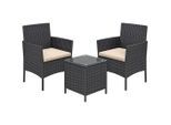 Modante , Schwarz, Beige , Metall, Kunststoff, Glas, Textil , Tisch mit Glasplatte ,