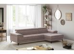 Ecksofa OTTO HOME "Astra L-Form, B: 300 cm", beige (cacao), B:300cm T:169cm, 95% Polyester (PES) 5%Polyamid (PA), Sofas, Ecksofa, mit Kopfteilverstellung, optional Schlaffunktion & Bettkasten