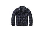 Anorak BRANDIT "Brandit Herren Lumberjacket", Herren, Gr. S, schwarz-weiß (schwarz, grau), 100% Baumwolle, kariert, normal, amerikanischer Ausschnitt, Jacken