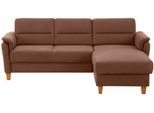 Ecksofa HOME AFFAIRE "Palmera L-Form, B: 244 cm - OTTO. Verlässliche Qualität.", braun, B:244cm H:89cm T:163cm, 100% Polyester;Struktur (100% Polyester);Luxus-Microfaser in Lederoptik (100% Polyester), Sofas, Ecksofa, optional Schlaffunktion & Bettkasten, Federkern